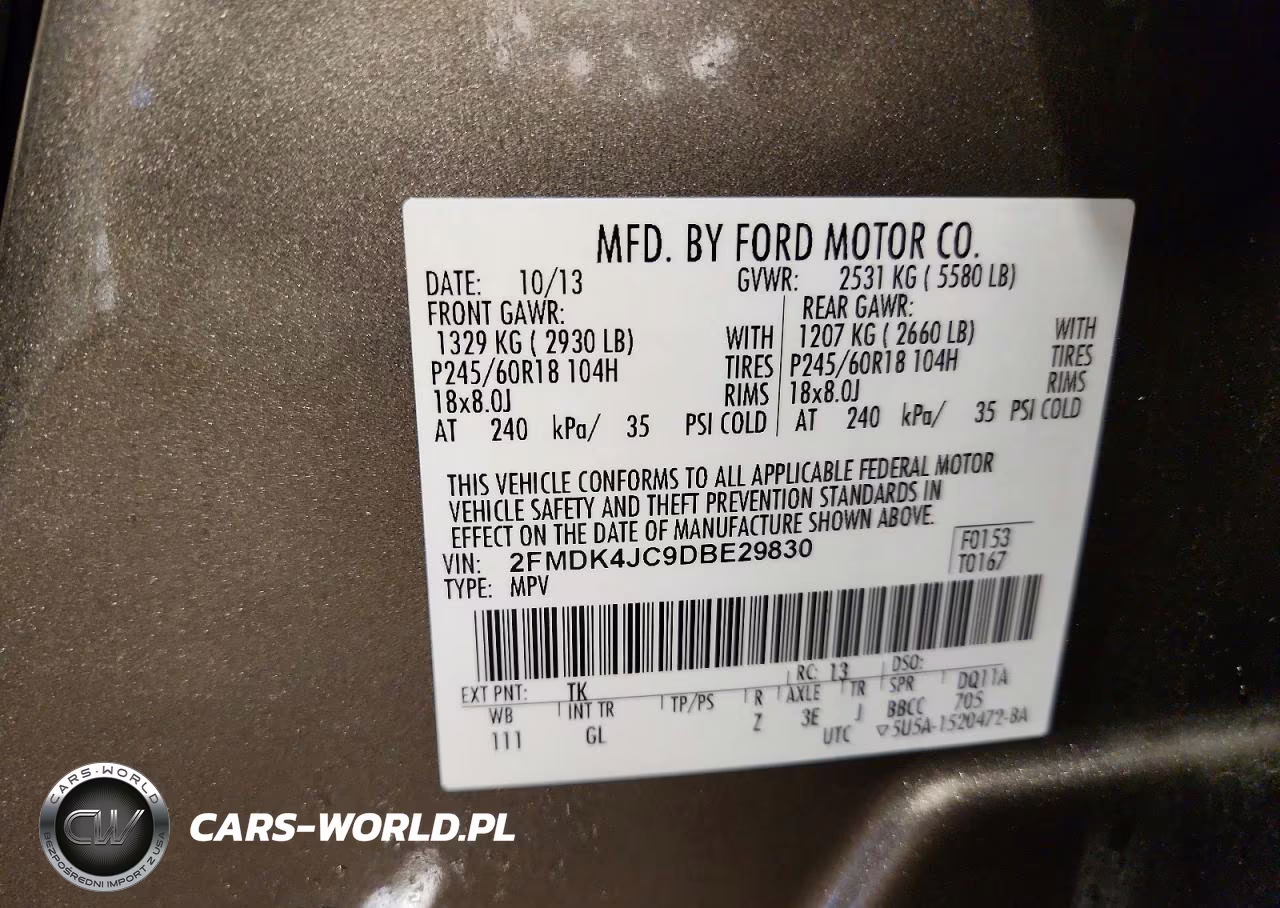 2013 Ford Edge Sel VIN:2FMDK4JC9DBE29830 - 13