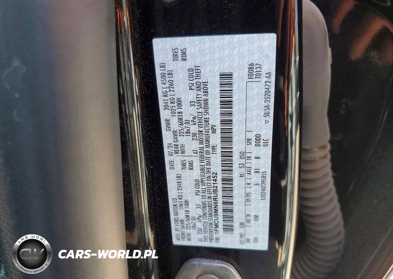 2024 Ford Escape St Line VIN:1FMCU9MN6RUB21452 - 12