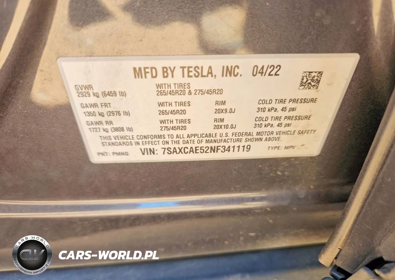 2022 Tesla Model X VIN:7SAXCAE52NF341119 - 13