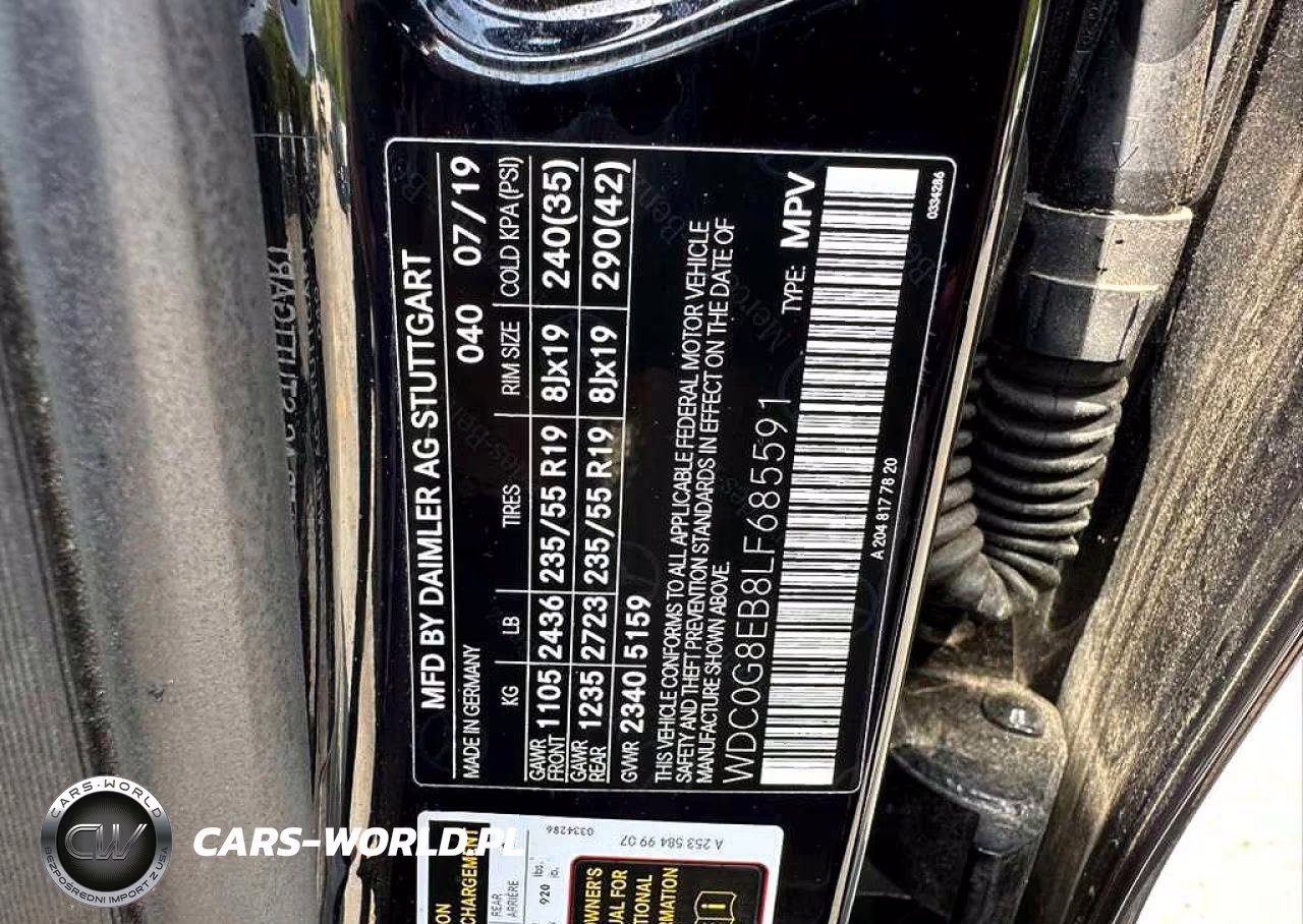 2020 Mercedes-Benz Glc 300 4Matic VIN:WDC0G8EB8LF685591 - 10