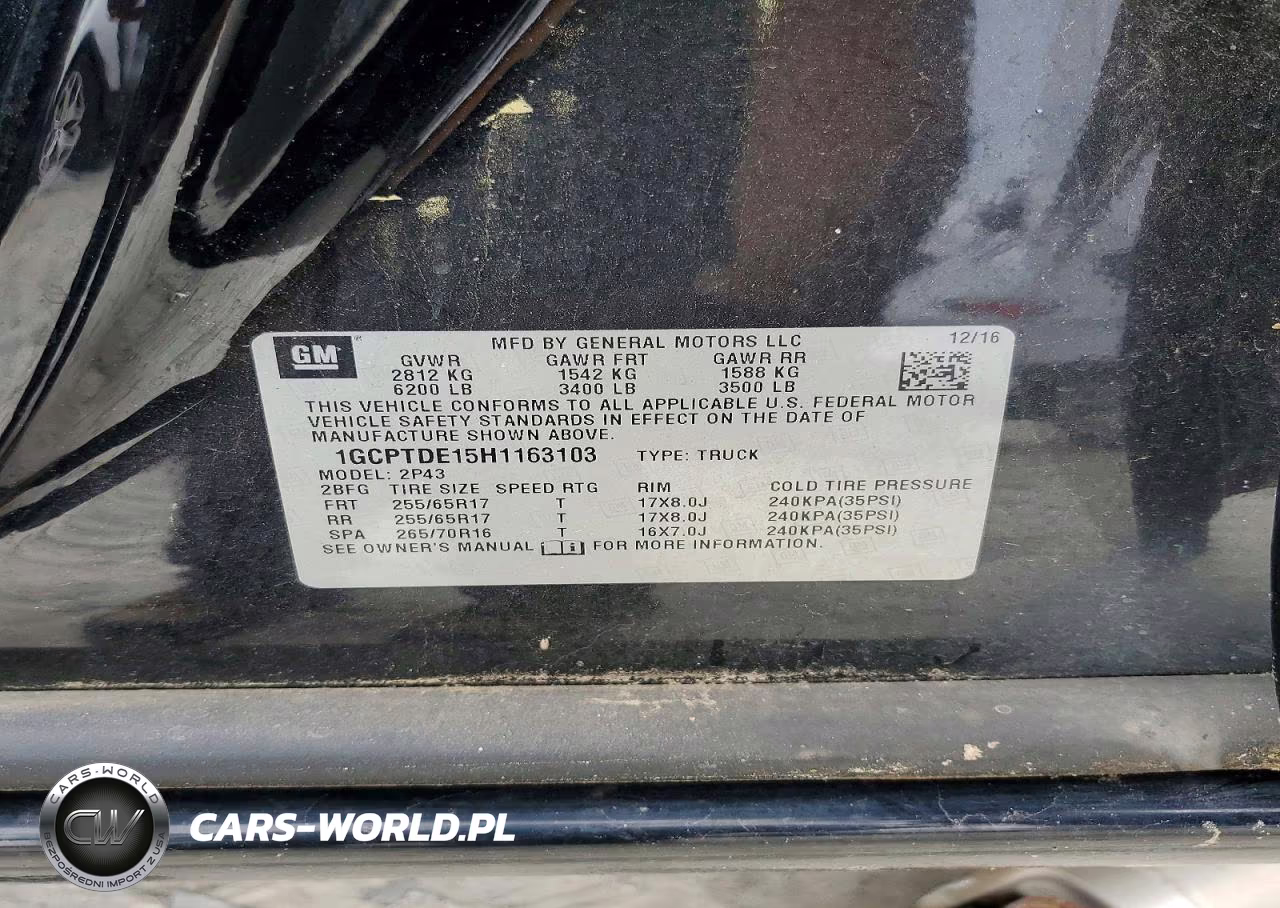2017 Chevrolet Colorado Z71 VIN:1GCPTDE15H1163103 - 12