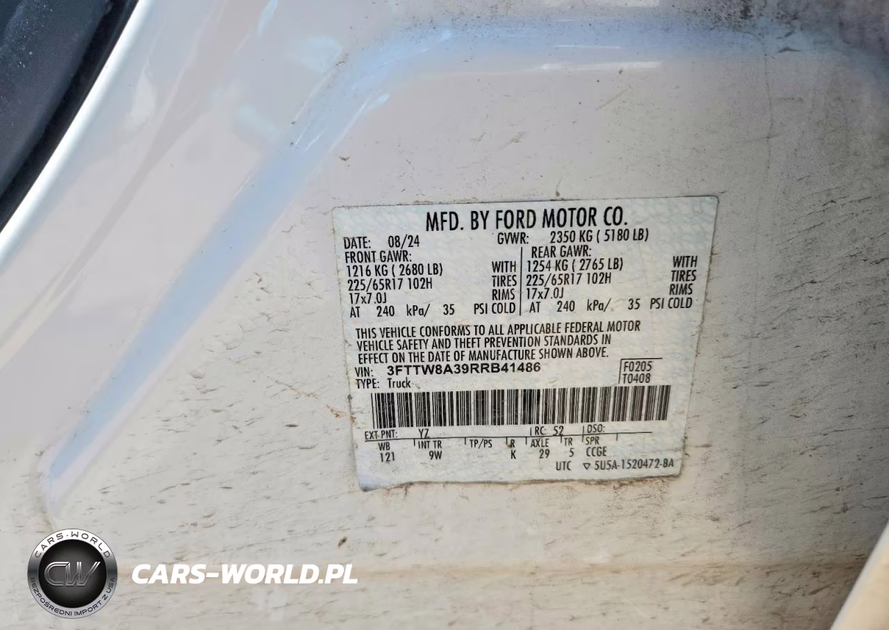 2024 Ford Maverick Xl VIN:3FTTW8A39RRB41486 - 12
