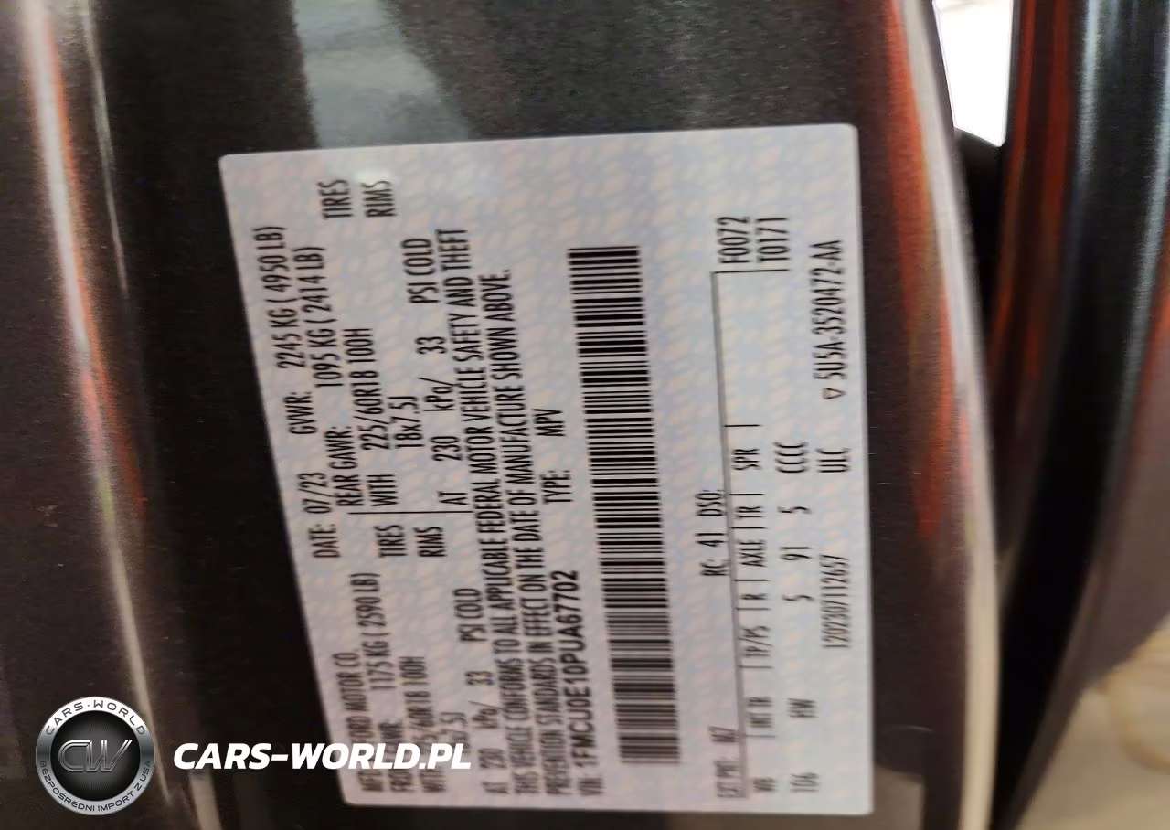2023 Ford Escape VIN:1FMCU0E10PUA67702 - 13