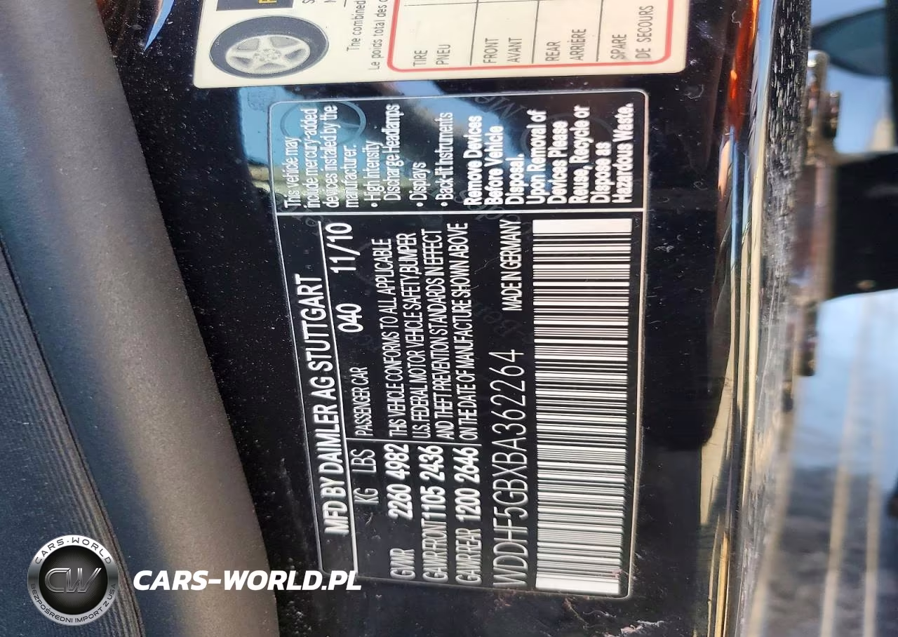 2011 Mercedes-Benz E 350 VIN:WDDHF5GBXBA362264 - 12