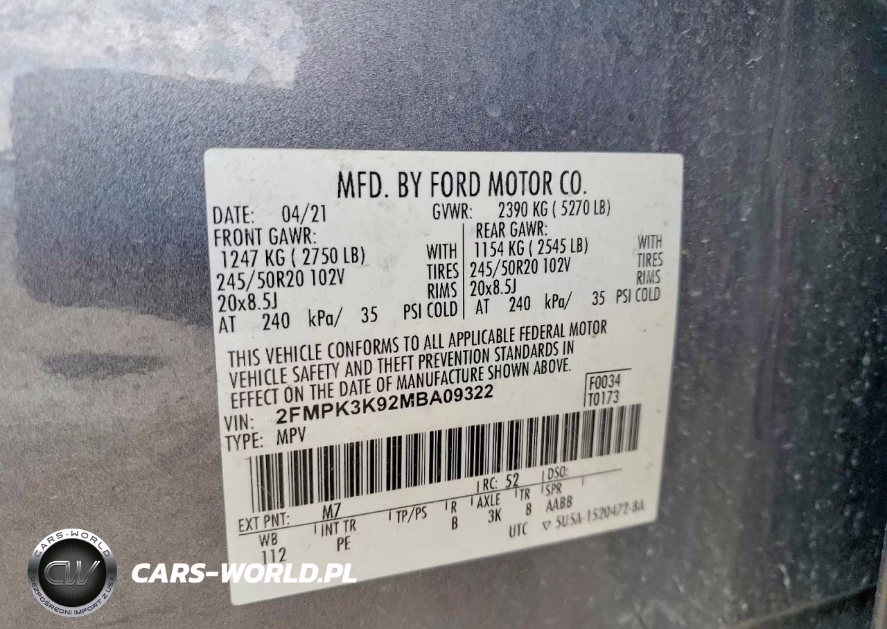 2021 Ford Edge Titanium VIN:2FMPK3K92MBA09322 - 13