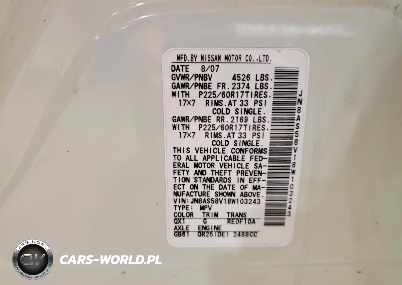 2008 Nissan Rogue S VIN:JN8AS58V18W103243 - 13