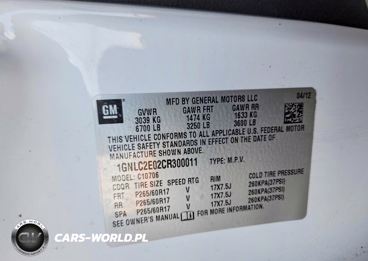2012 Chevrolet Tahoe Police VIN:1GNLC2E02CR300011 - 13