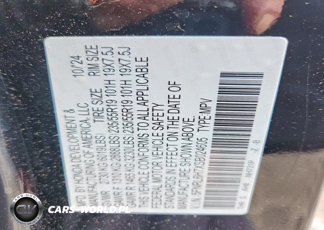 2025 Honda Odyssey Sport-L VIN:5FNRL6H7XSB024605 - 14