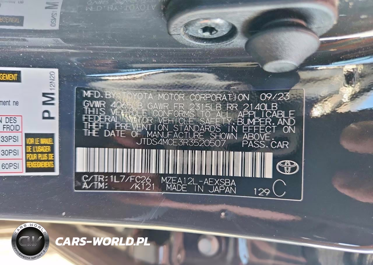 2024 Toyota Corolla Se VIN:JTDS4MCE3R3520507 - 12