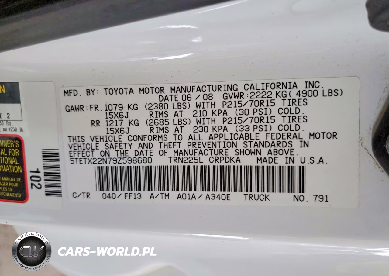 2009 Toyota Tacoma Access Cab VIN:5TETX22N79Z598680 - 12
