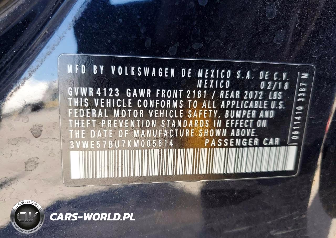 2019 Volkswagen Jetta Sel VIN:3VWE57BU7KM005614 - 12
