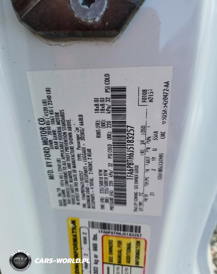 2018 Ford Mustang VIN:1FA6P8TH6J5183257 - 12