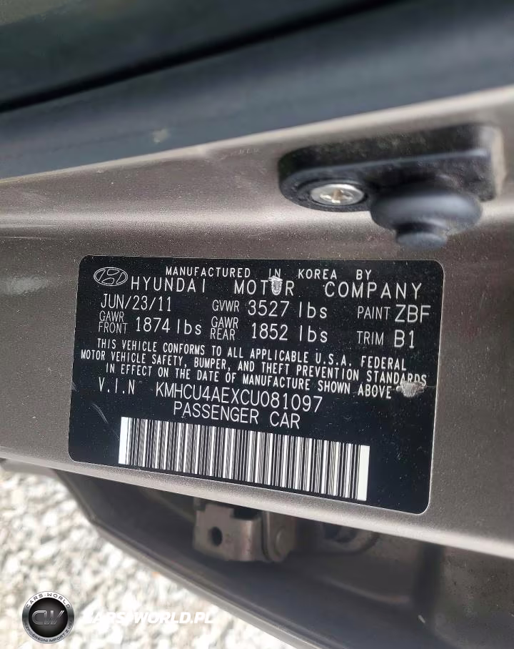 2012 Hyundai Accent Gls VIN:KMHCU4AEXCU081097 - 12