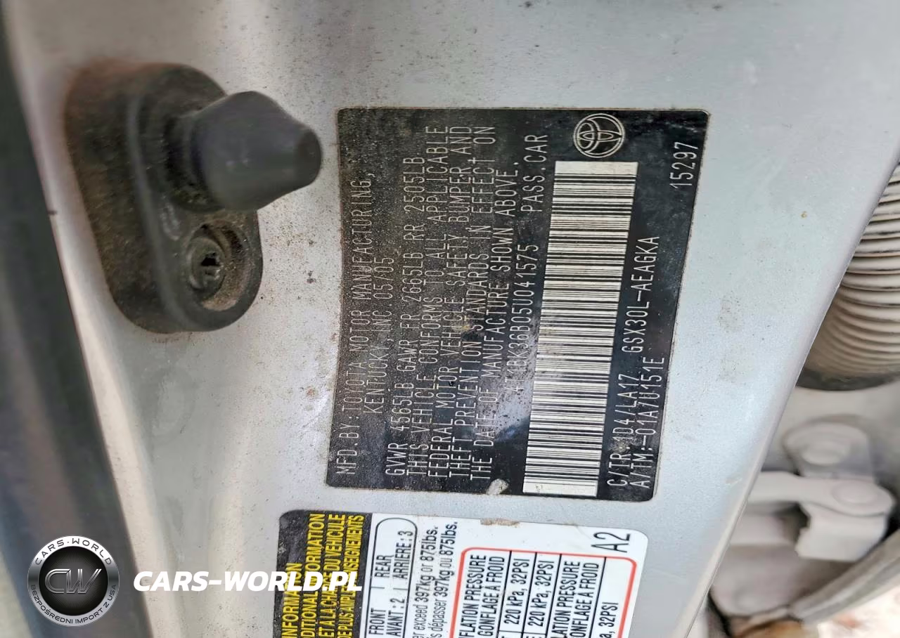 2005 Toyota Avalon Xls VIN:4T1BK36B05U041575 - 12