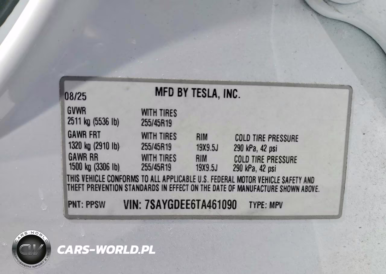 2026 Tesla Model Y VIN:7SAYGDEE6TA461090 - 12