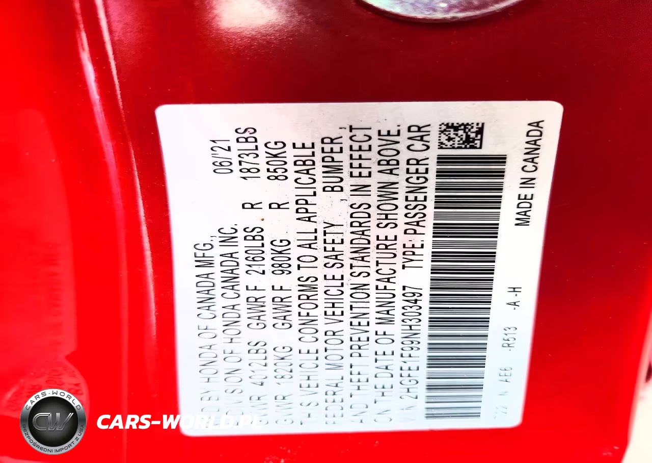 2022 Honda Civic Touring VIN:2HGFE1F99NH303497 - 12