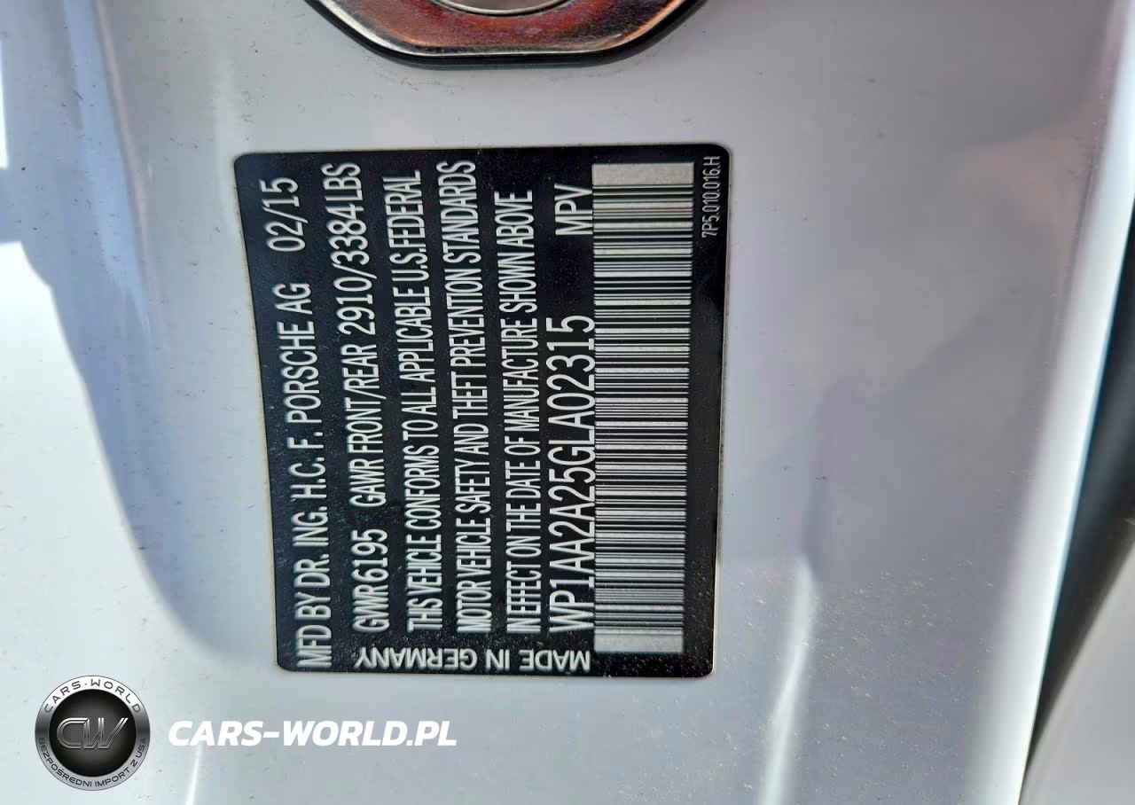 2016 Porsche Cayenne VIN:WP1AA2A25GLA02315 - 14
