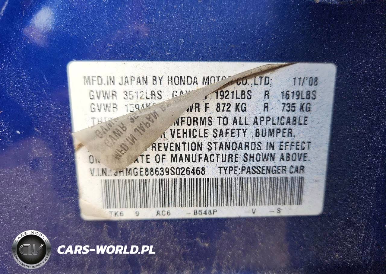 2009 Honda Fit Sport VIN:JHMGE88639S026468 - 13