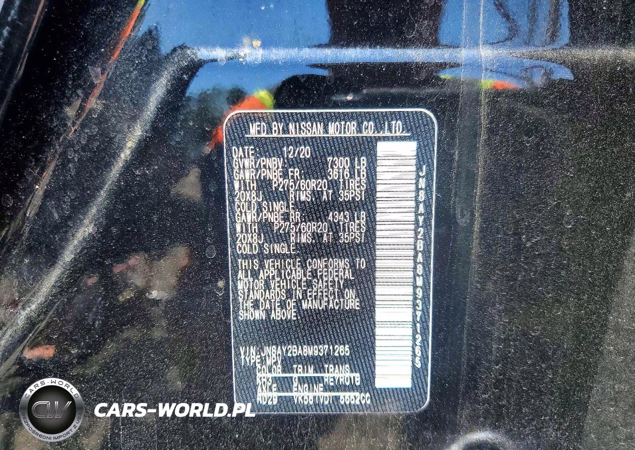 2021 Nissan Armada Sl VIN:JN8AY2BA8M9371265 - 13
