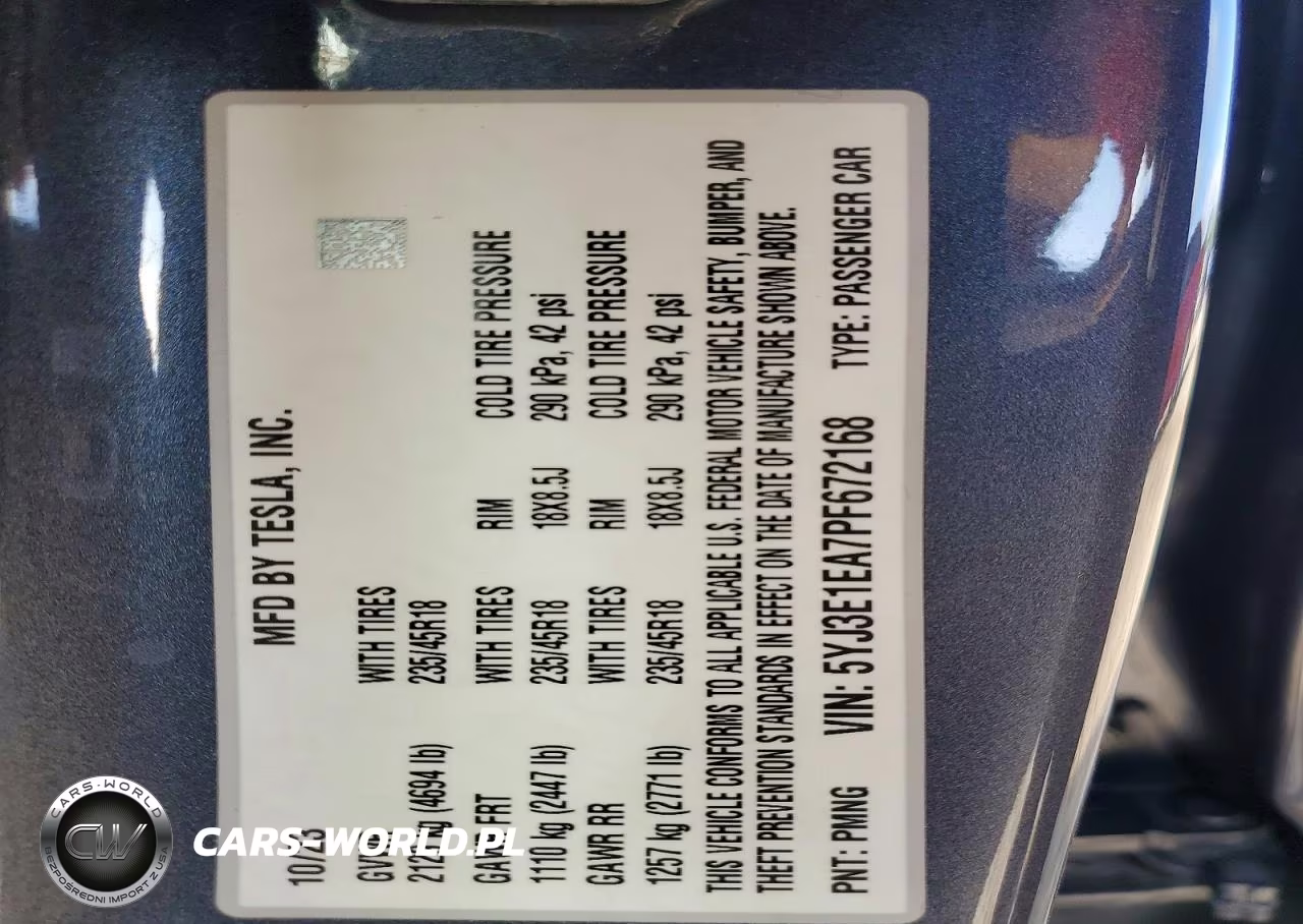 2023 Tesla Model 3 VIN:5YJ3E1EA7PF672168 - 14