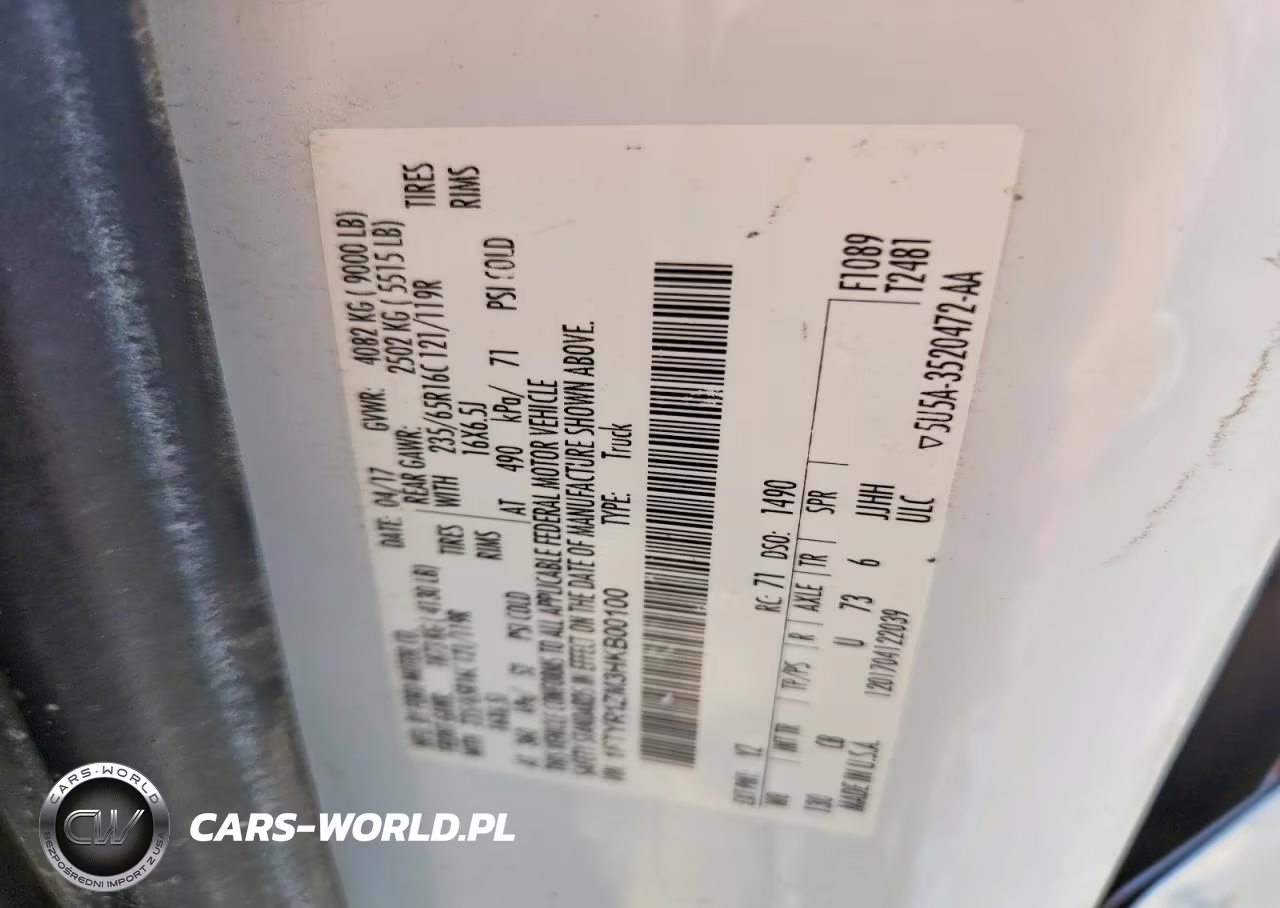 2017 Ford Transit T-250 VIN:1FTYR1ZM3HKB00100 - 13