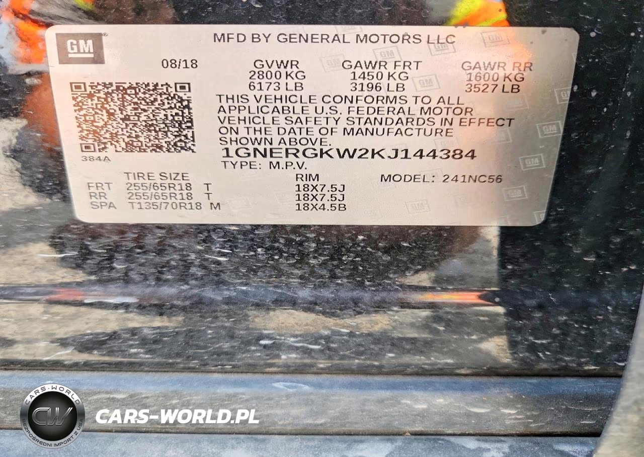 2019 Chevrolet Traverse Lt VIN:1GNERGKW2KJ144384 - 13