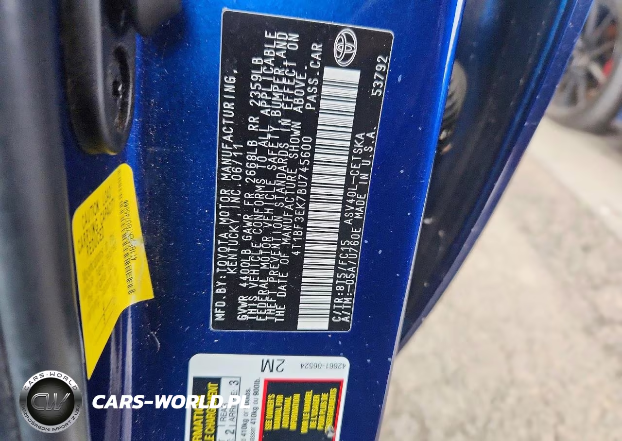2011 Toyota Camry Se VIN:4T1BF3EK7BU745600 - 13