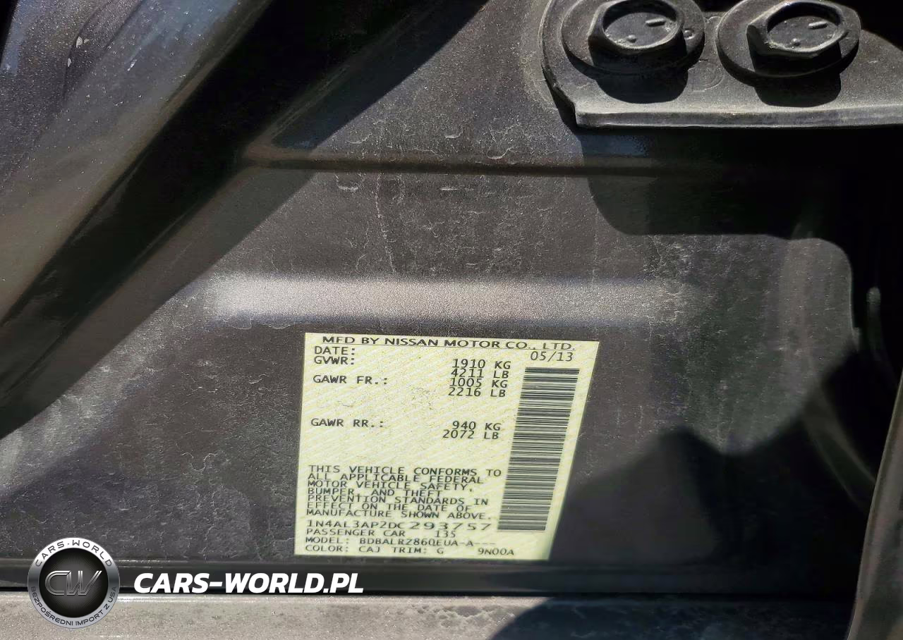 2013 Nissan Altima 2.5 S VIN:1N4AL3AP2DC293757 - 12