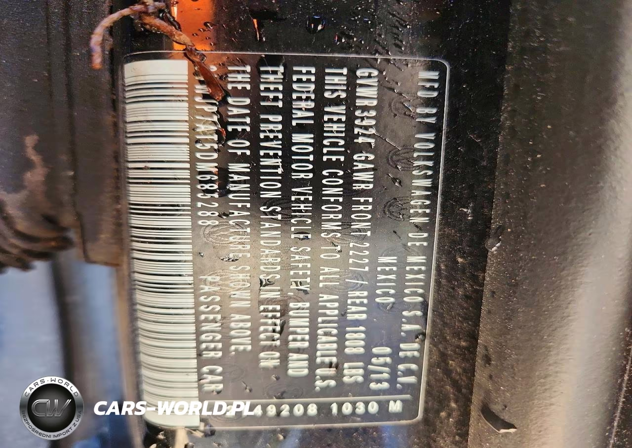 2013 Volkswagen Beetle VIN:3VWJP7AT5DM685288 - 12