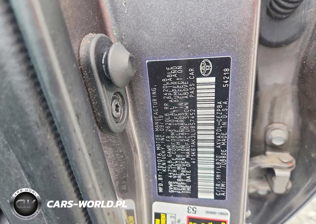 2020 Toyota Camry Xse VIN:4T1K61AK3LU857452 - 12