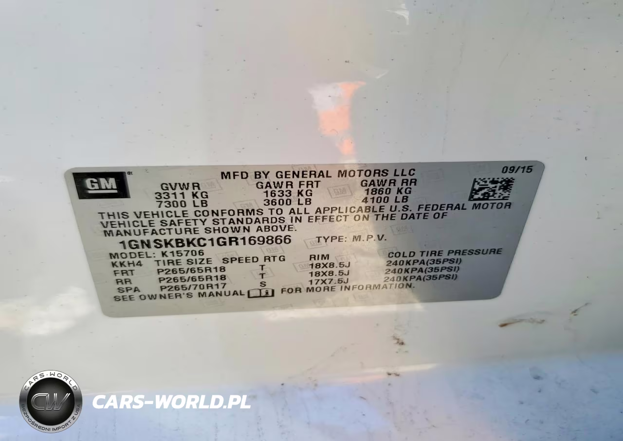 2016 Chevrolet Tahoe K1500 Lt VIN:1GNSKBKC1GR169866 - 13