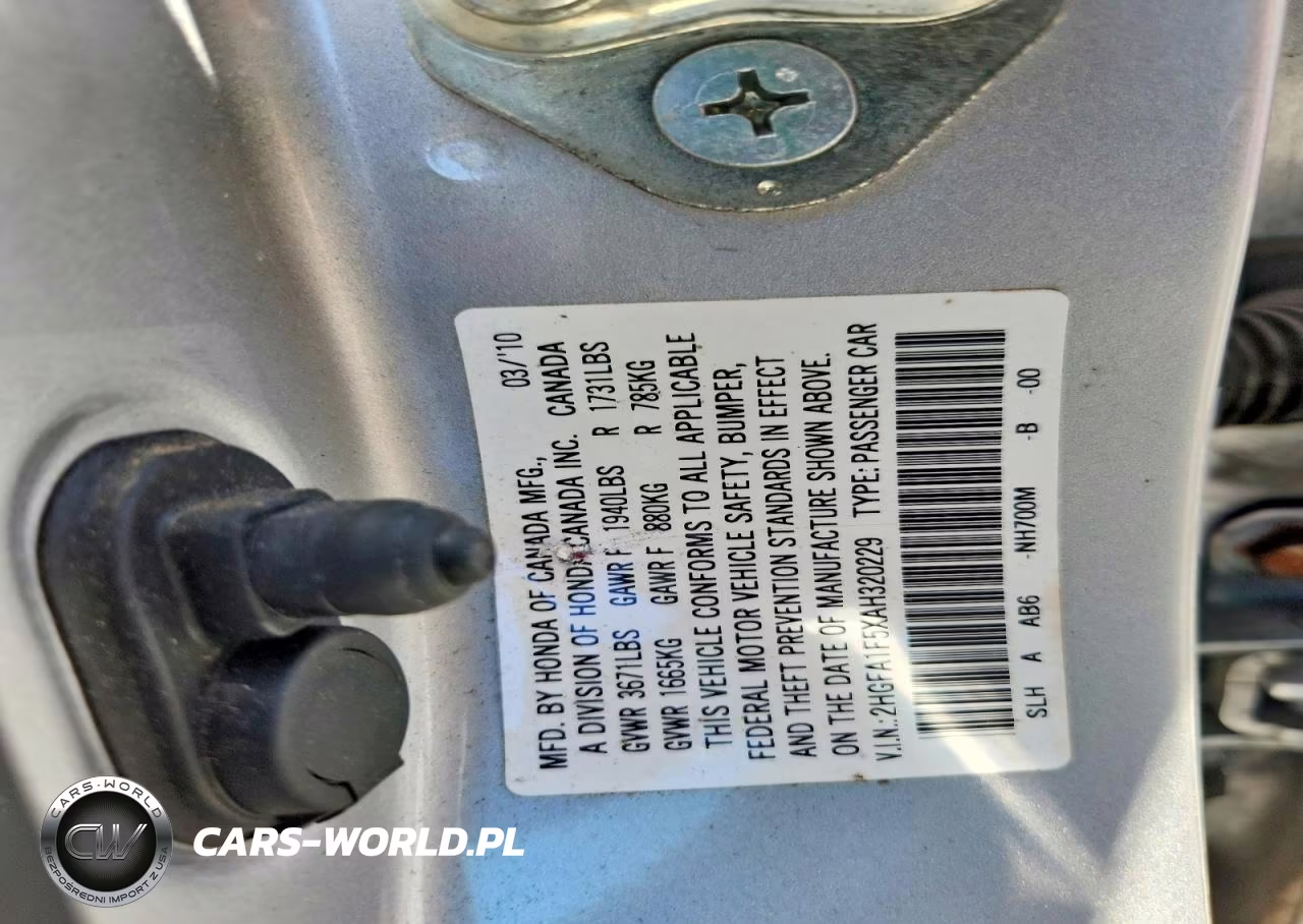 2010 Honda Civic Lx VIN:2HGFA1F5XAH320229 - 12