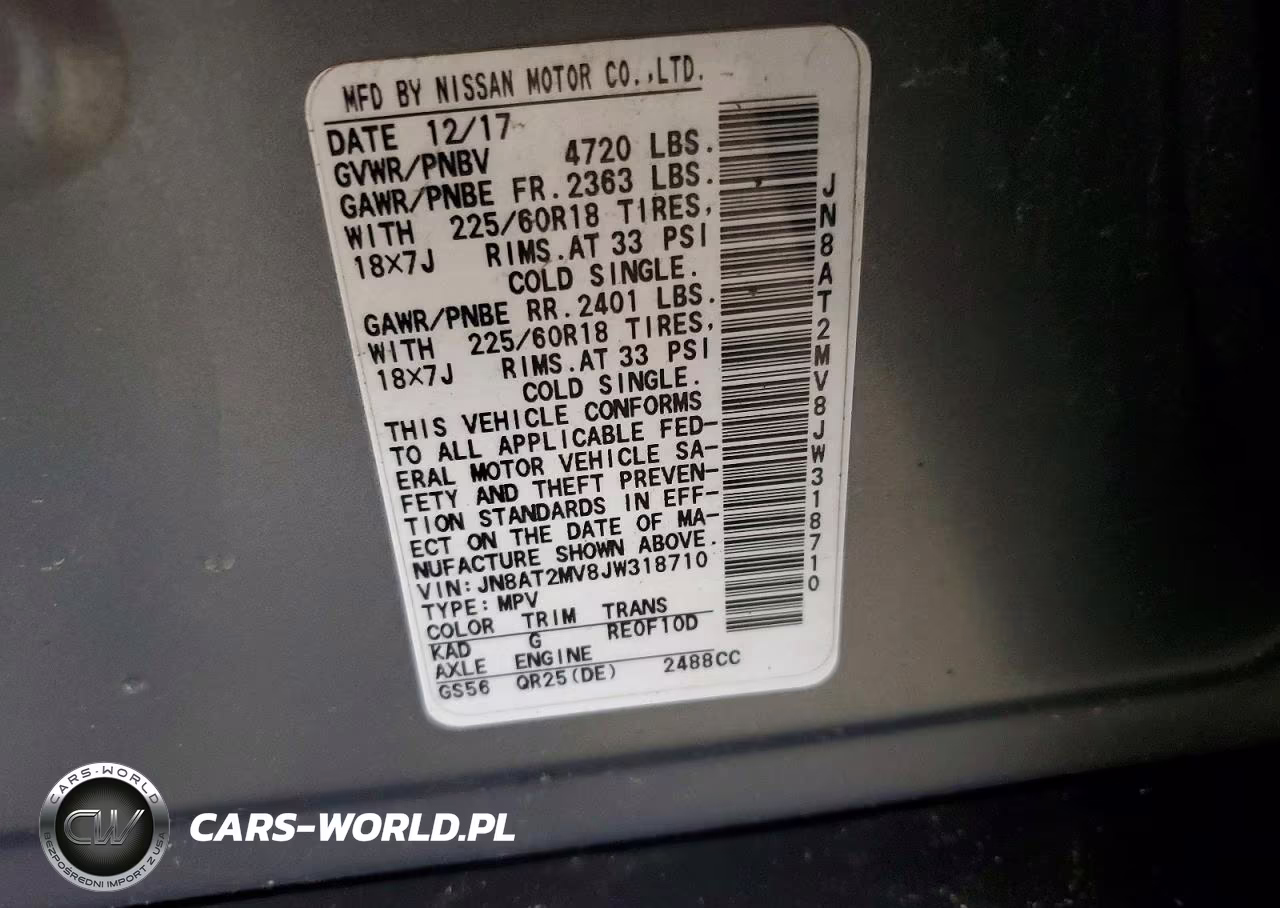 2018 Nissan Rogue Sl VIN:JN8AT2MV8JW318710 - 13