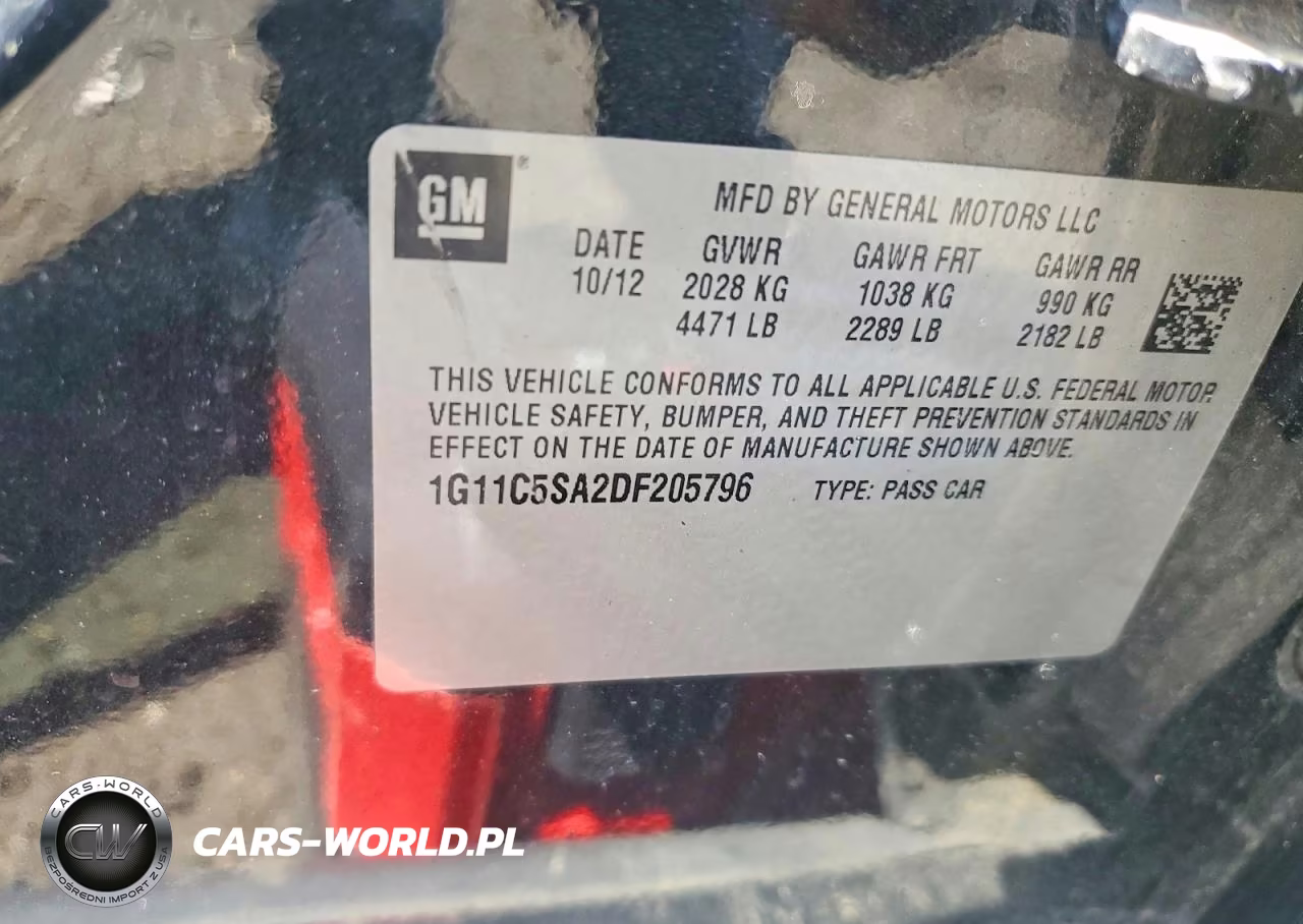2013 Chevrolet Malibu 1Lt VIN:1G11C5SA2DF205796 - 12