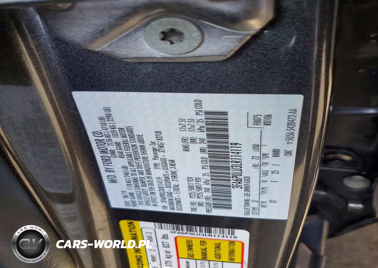 2020 Ford Fusion Se VIN:3FA6P0LU3LR114119 - 12