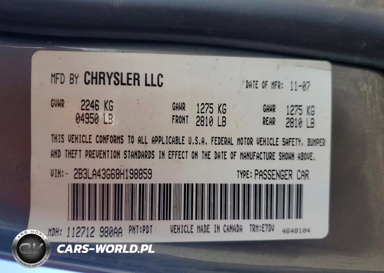 2008 Dodge Charger VIN:2B3LA43G68H198859 - 13
