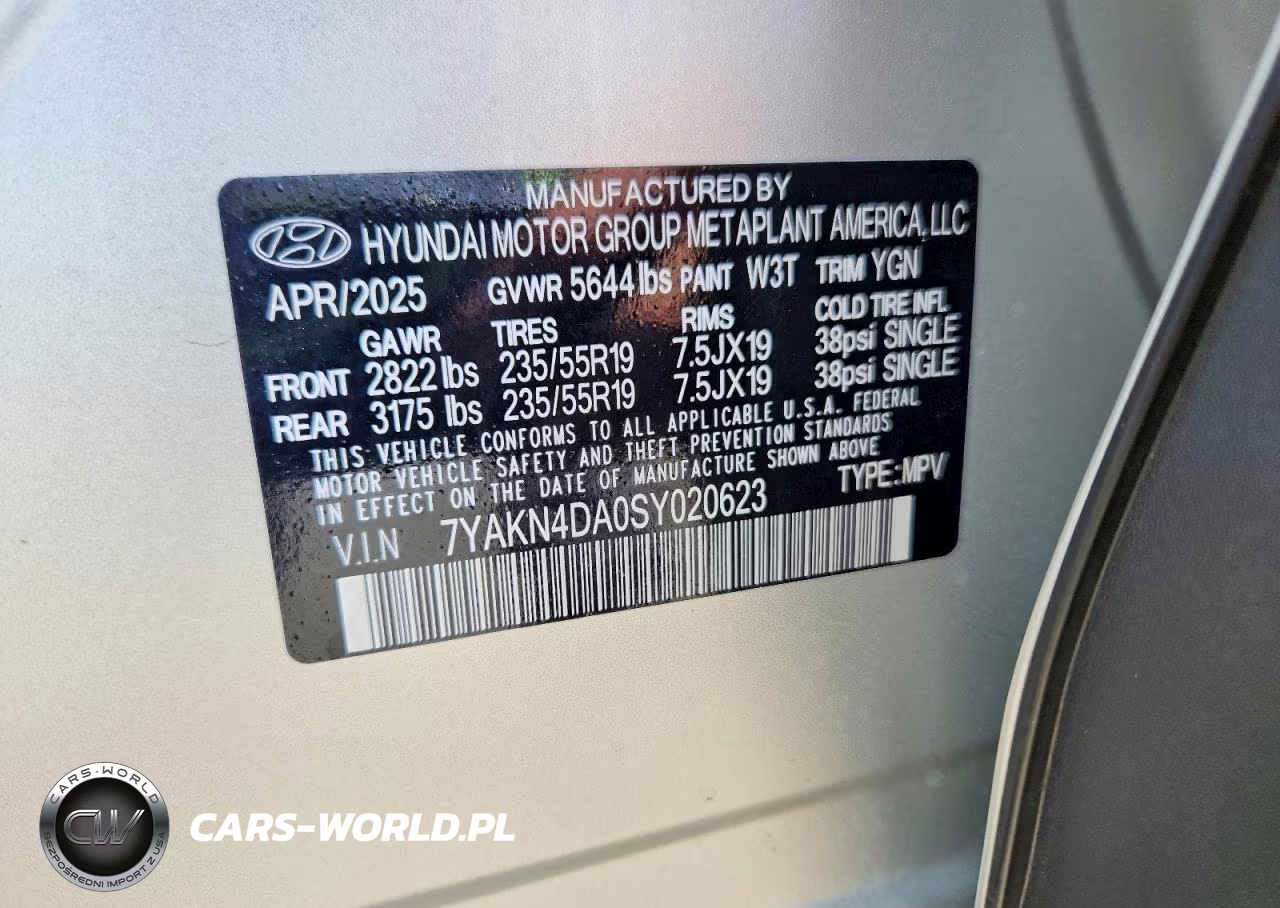 2025 Hyundai Ioniq 5 Sel VIN:7YAKN4DA0SY020623 - 14