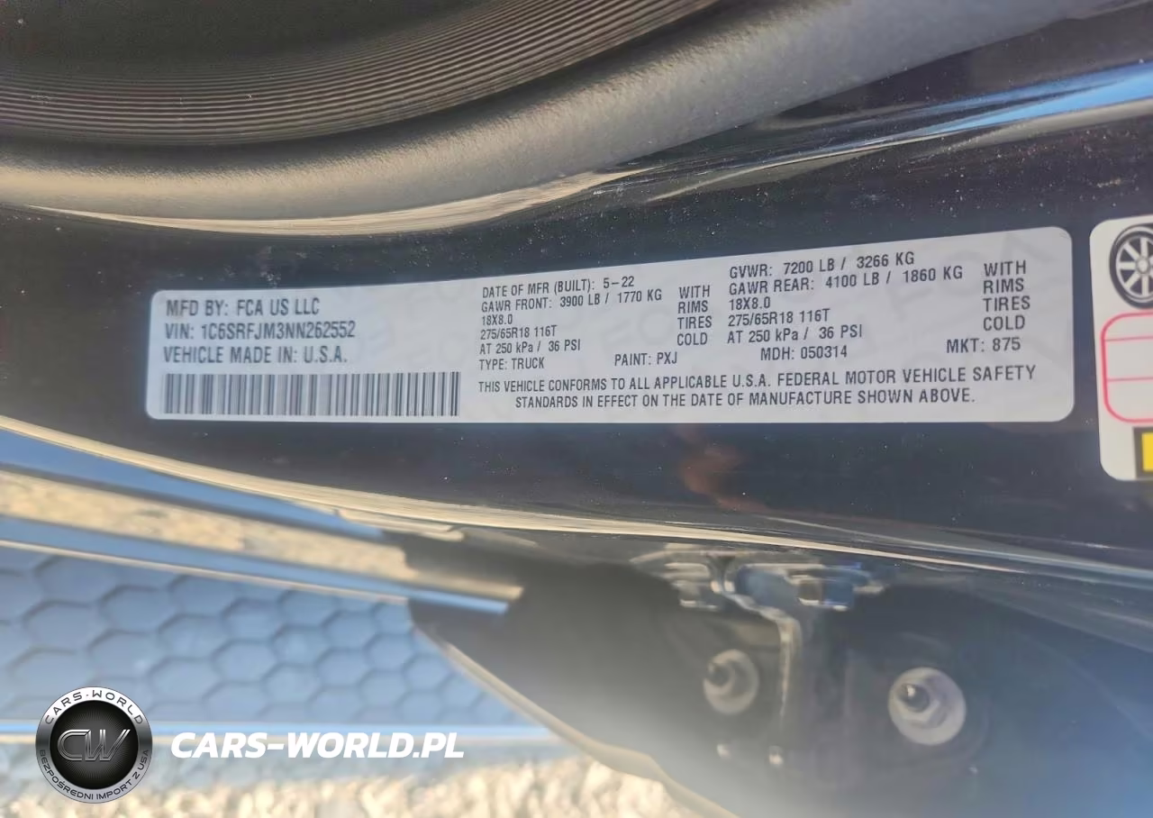 2022 Ram 1500 Laramie VIN:1C6SRFJM3NN262552 - 12