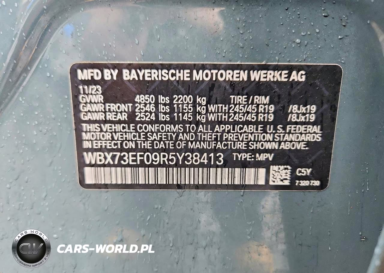 2024 BMW X1 xDrive VIN:WBX73EF09R5Y38413 - 13