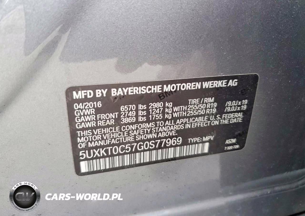 2016 BMW X5 Xdr40E VIN:5UXKT0C57G0S77969 - 13