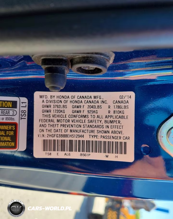 2014 Honda Civic Ex VIN:2HGFG3B88EH512944 - 12