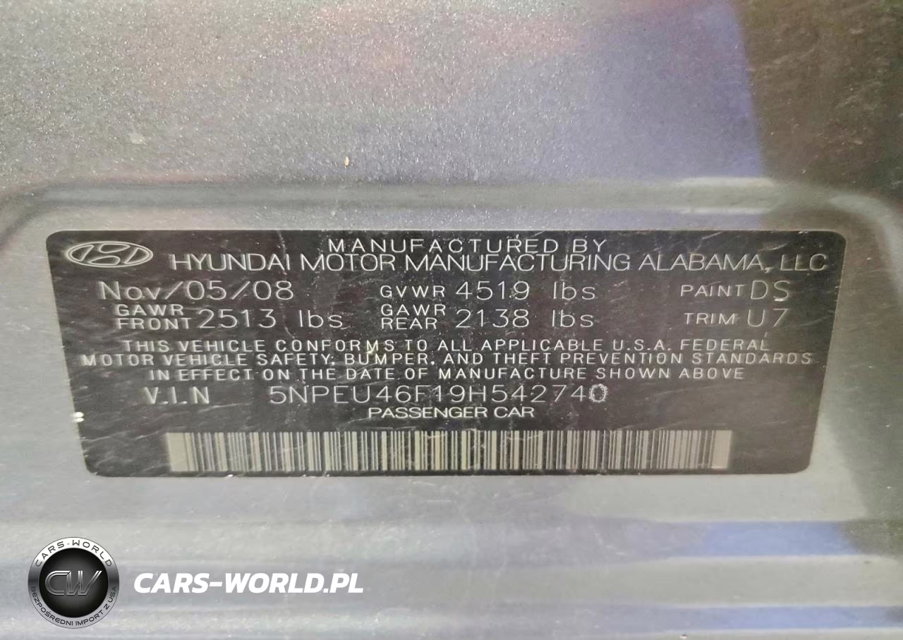 2009 Hyundai Sonata Limited V6 VIN:5NPEU46F19H542740 - 12