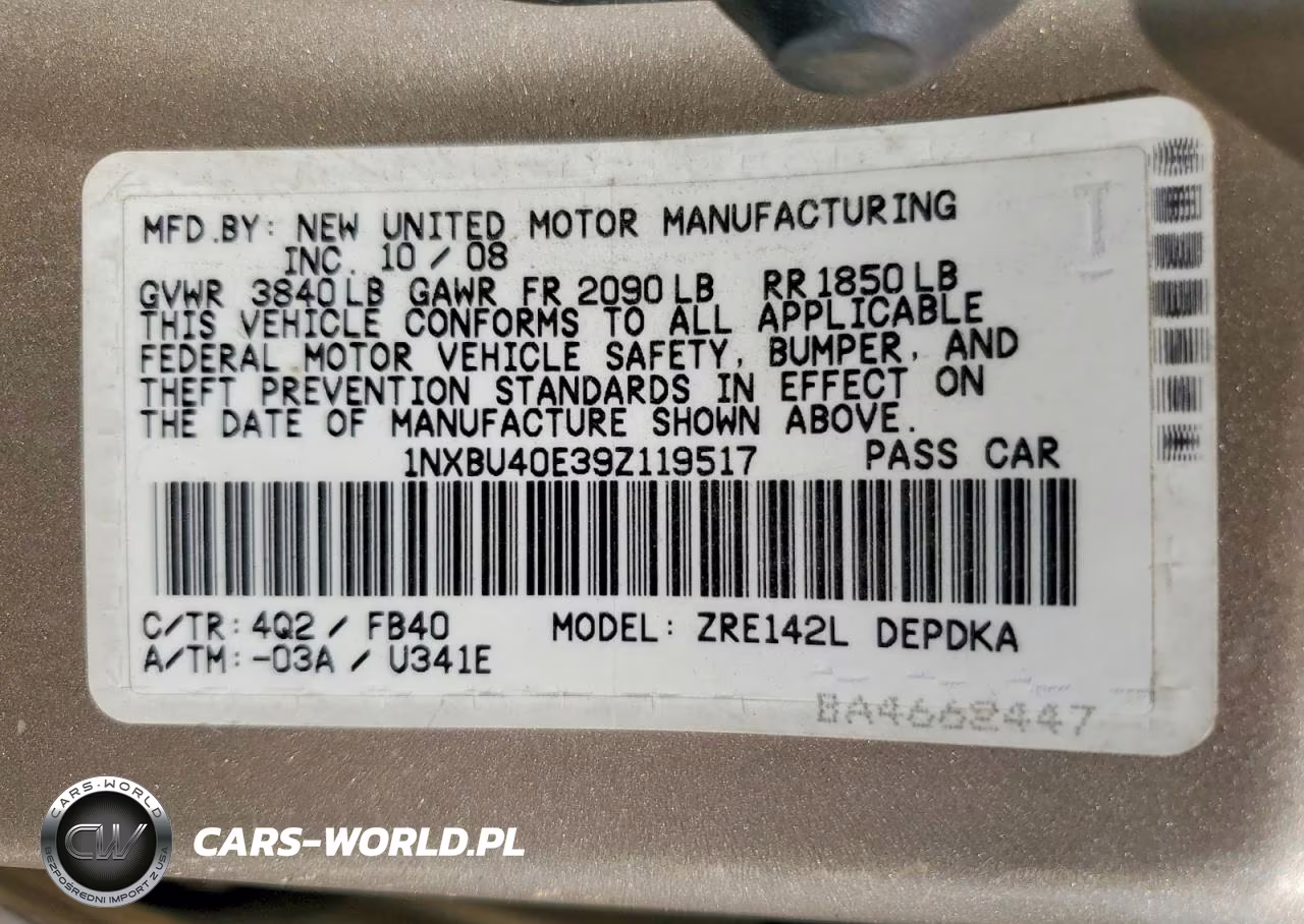 2009 Toyota Corolla Le VIN:1NXBU40E39Z119517 - 13