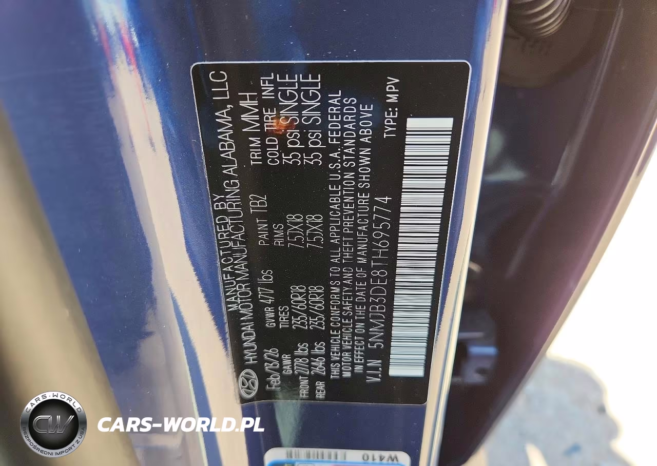 2026 Hyundai Tucson Sel VIN:5NMJB3DE8TH695774 - 13