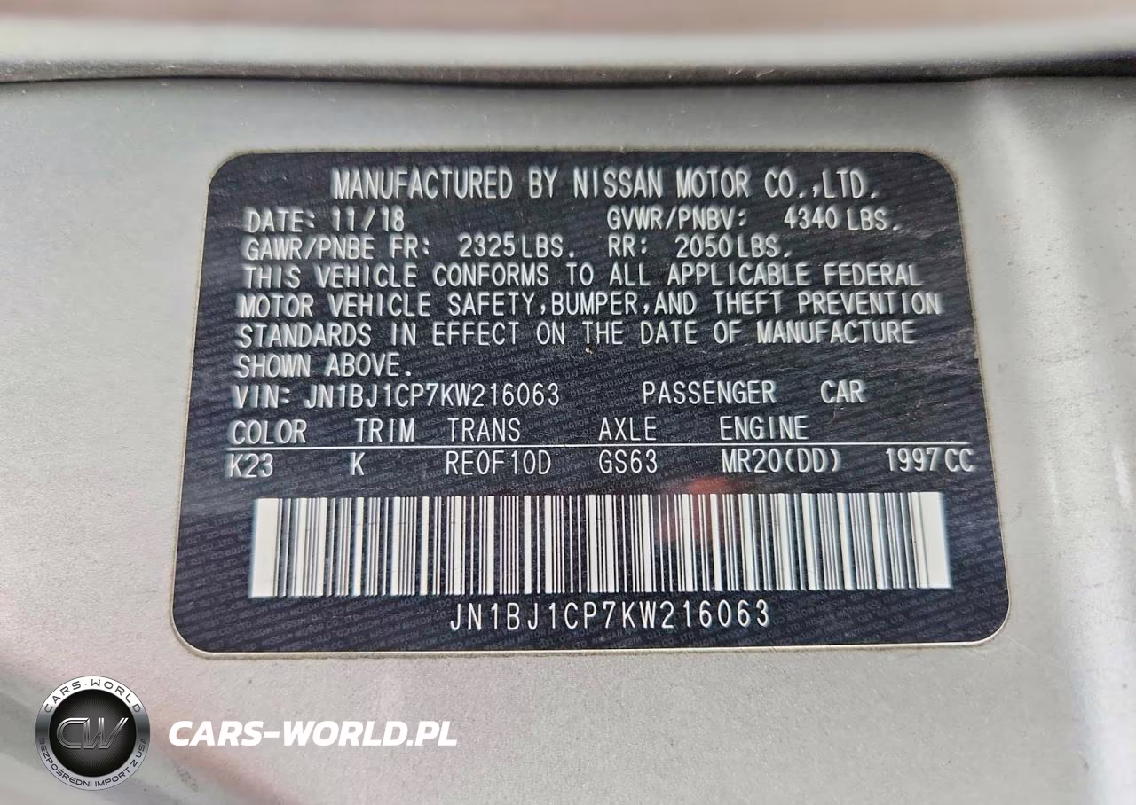 2019 Nissan Rogue Sport Sv VIN:JN1BJ1CP7KW216063 - 13