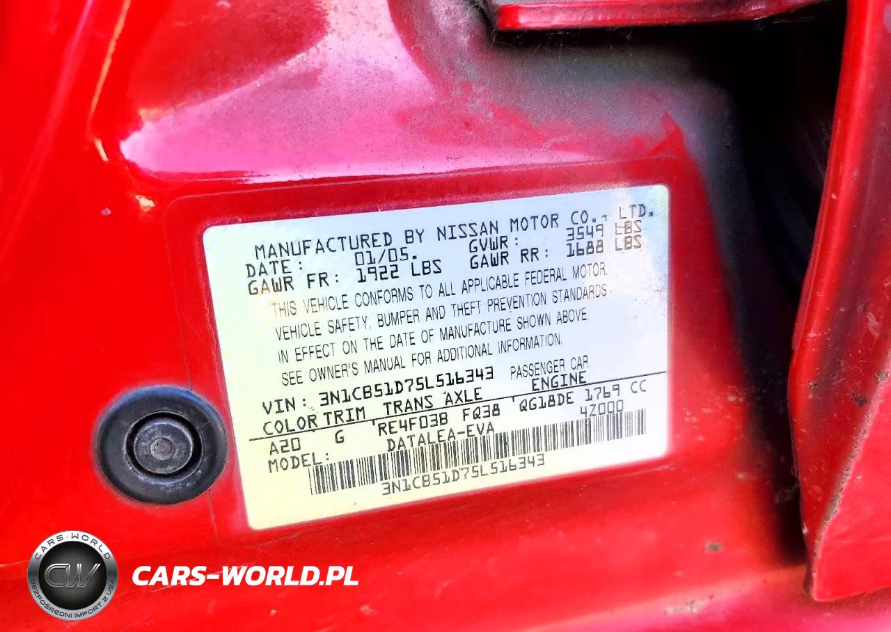 2005 Nissan Sentra 1.8 VIN:3N1CB51D75L516343 - 12