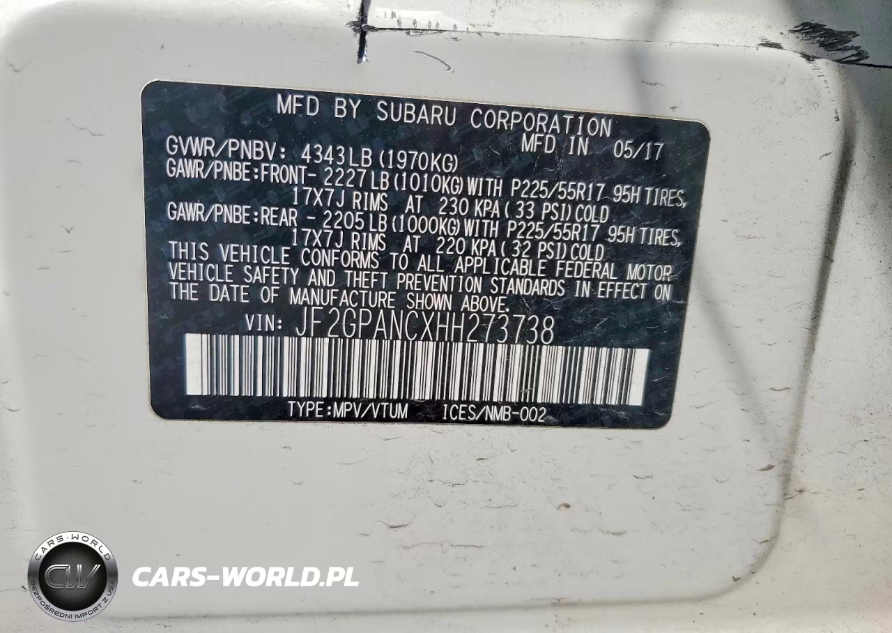 2017 Subaru Crosstrek Limited VIN:JF2GPANCXHH273738 - 13