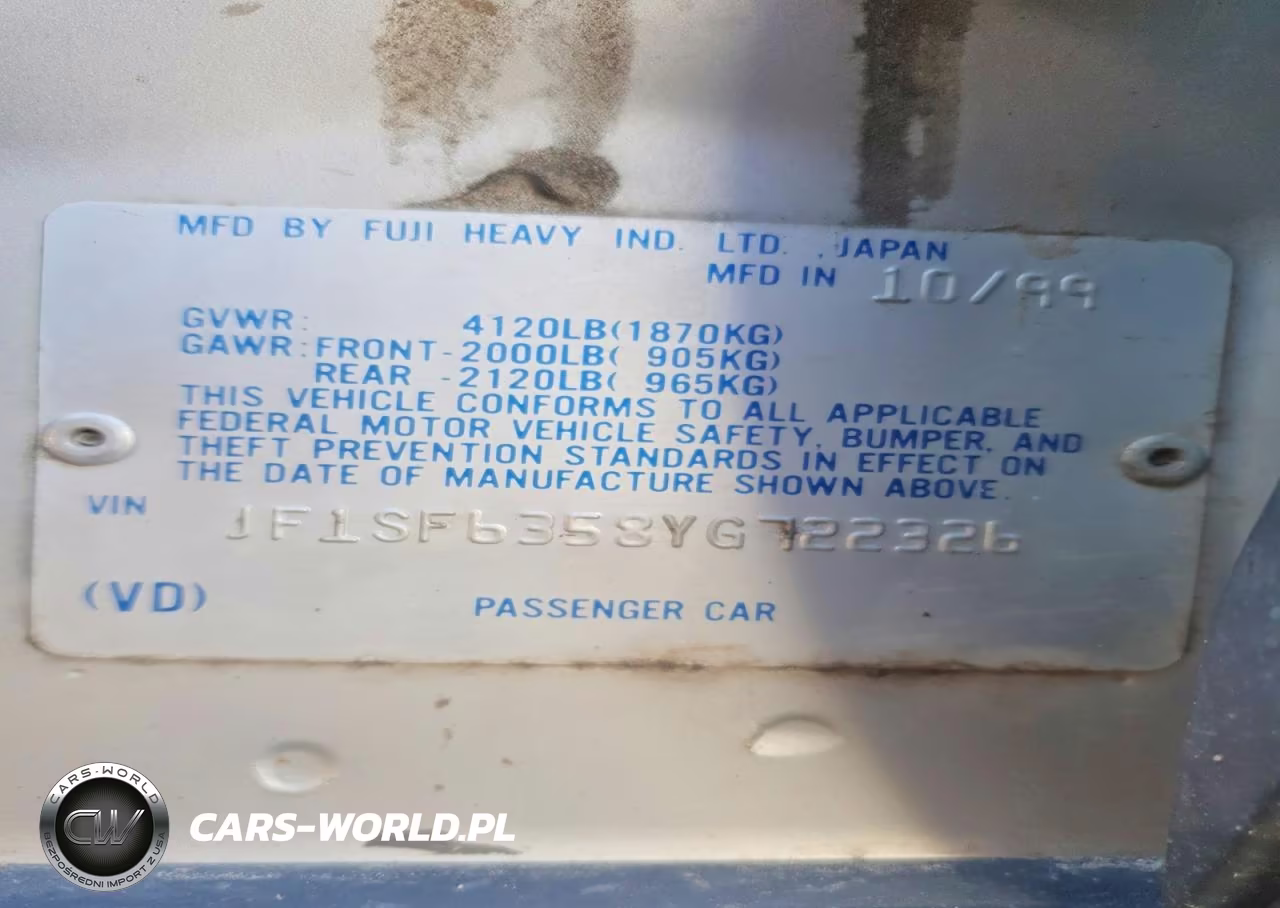2000 Subaru Forester L VIN:JF1SF6358YG722326 - 12
