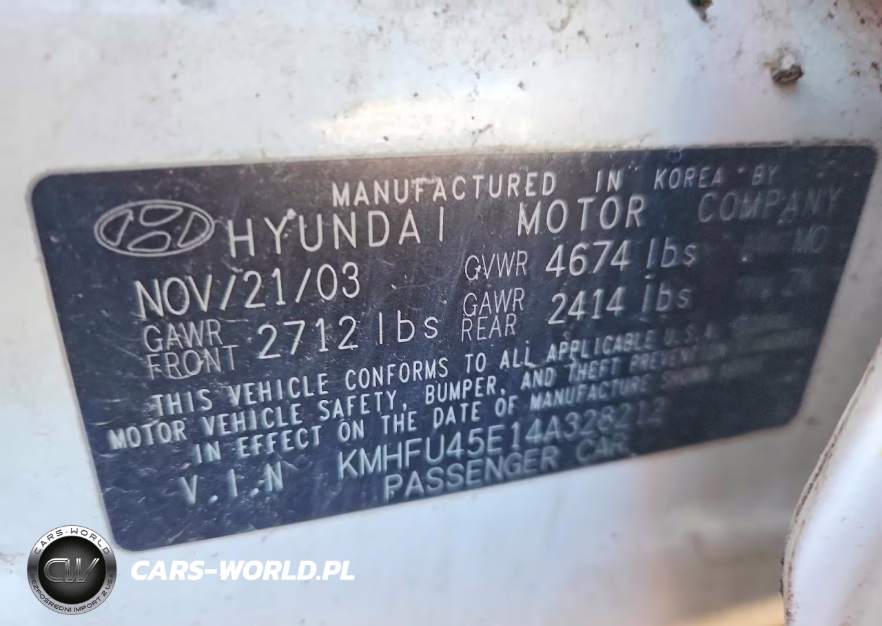 2004 Hyundai Xg 350 VIN:KMHFU45E14A328212 - 12