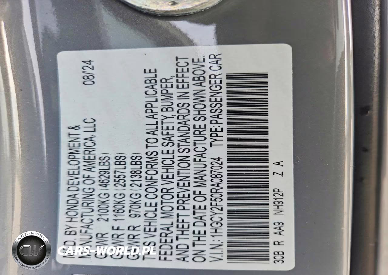 2024 Honda Accord Hybrid Sport VIN:1HGCY2F50RA087024 - 12